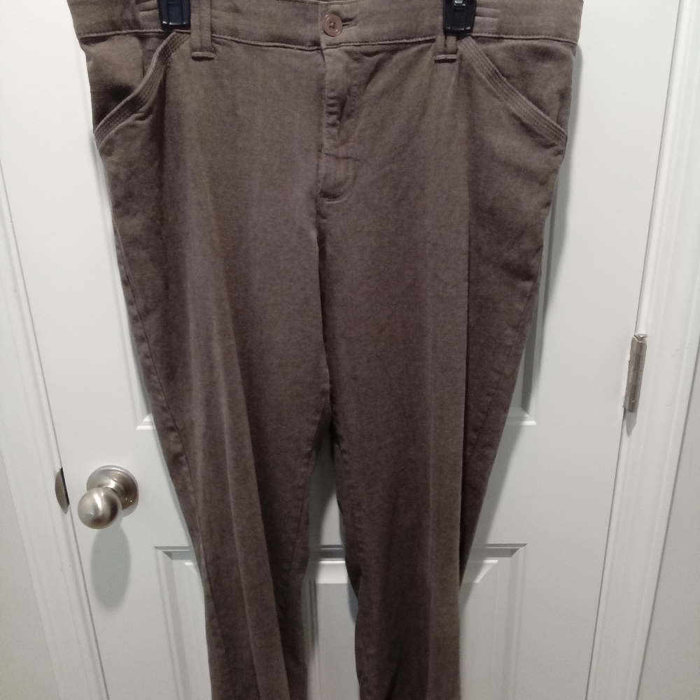 Lee Comfort Stretch Waistband Plus Size 18 Women's Straight Leg Pants in Brown